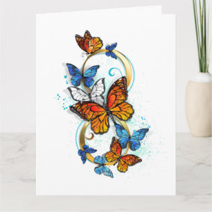 Infinity of Monarch Butterflies Letterpress Thank You Card