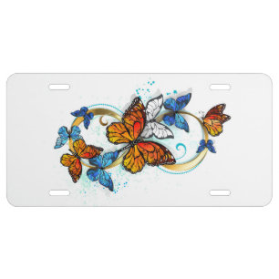 Infinity of Monarch Butterflies License Plate
