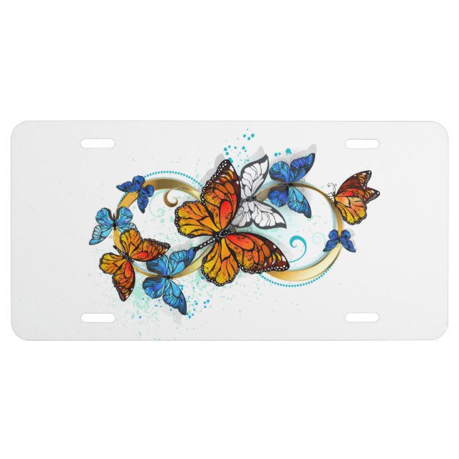 Infinity of Monarch Butterflies License Plate (Front)
