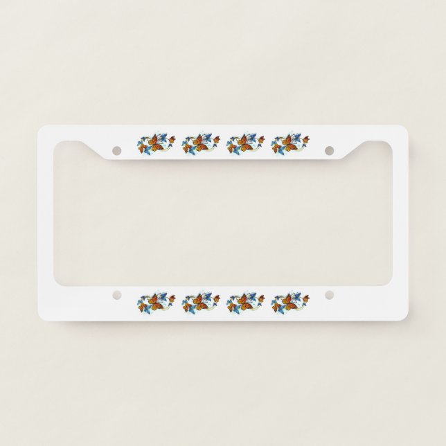 Infinity of Monarch Butterflies License Plate Frame (Front)