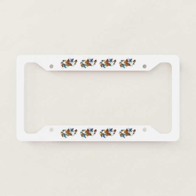 Infinity of Monarch Butterflies License Plate Frame (Front)