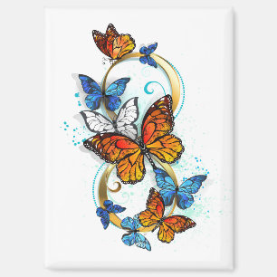 Infinity of Monarch Butterflies Magnet