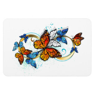 Infinity of Monarch Butterflies Magnet