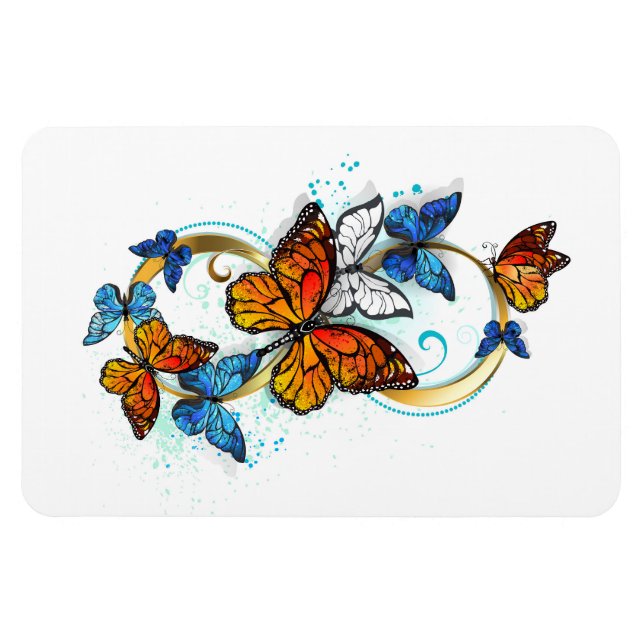 Infinity of Monarch Butterflies Magnet (Horizontal)