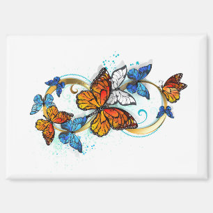 Infinity of Monarch Butterflies Magnet