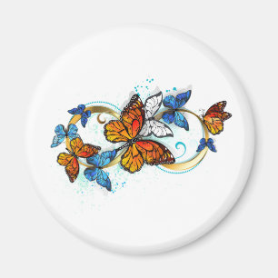 Infinity of Monarch Butterflies Magnet