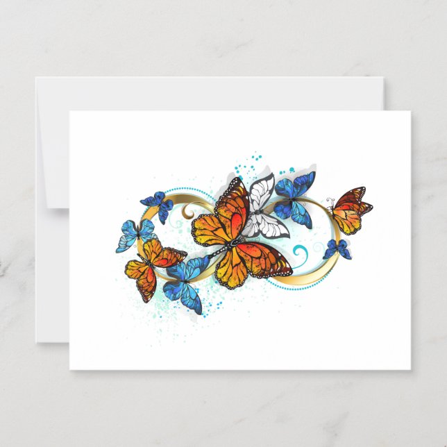 Infinity of Monarch Butterflies Magnetic Invitation (Front)