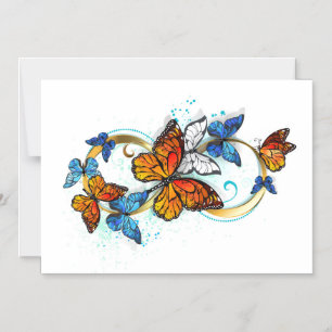 Infinity of Monarch Butterflies Magnetic Invitation
