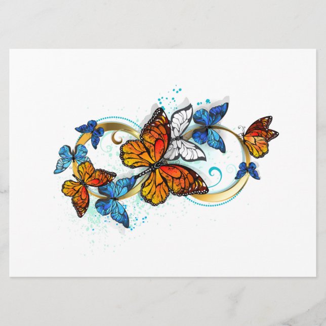 Infinity of Monarch Butterflies Menu (Front)