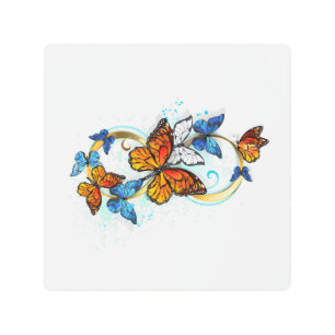Infinity of Monarch Butterflies Metal Print