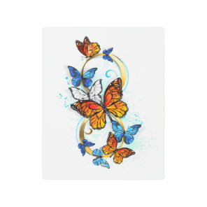 Infinity of Monarch Butterflies Metal Print