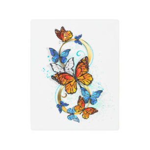 Infinity of Monarch Butterflies Metal Print