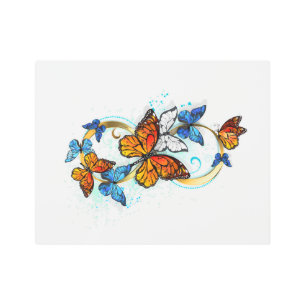 Infinity of Monarch Butterflies Metal Print