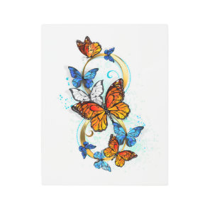 Infinity of Monarch Butterflies Metal Print