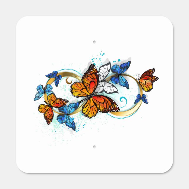 Infinity of Monarch Butterflies Metal Sign (Front)