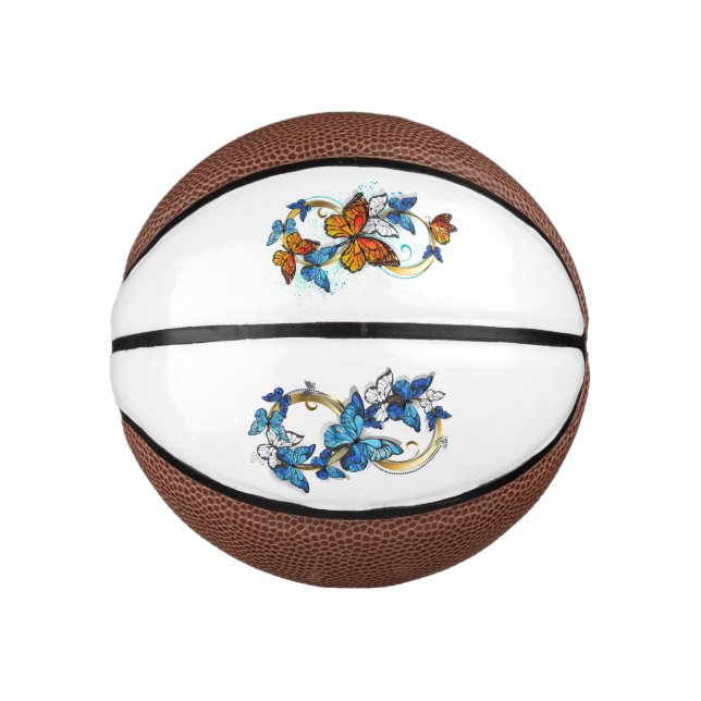 Infinity of Monarch Butterflies Mini Basketball (Front)