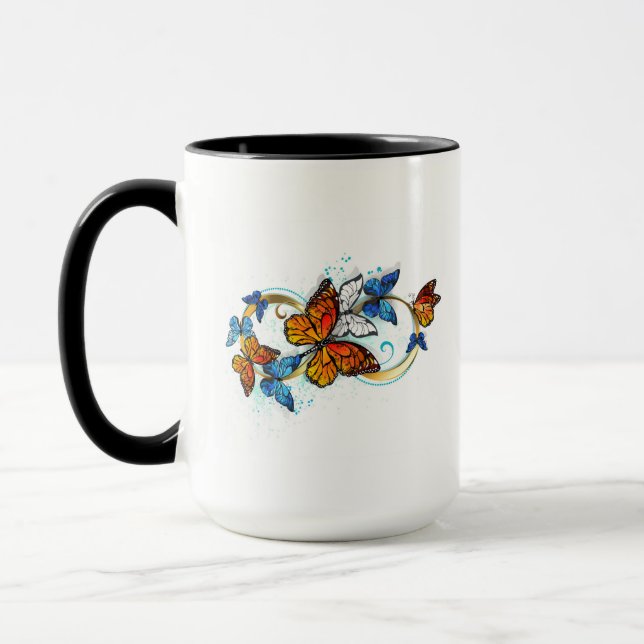Infinity of Monarch Butterflies Mug (Left)