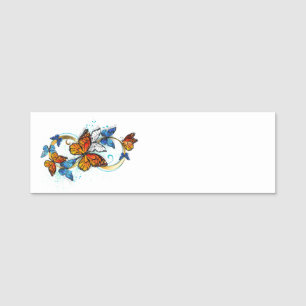 Infinity of Monarch Butterflies Name Tag