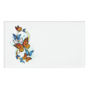 Infinity of Monarch Butterflies Name Tag