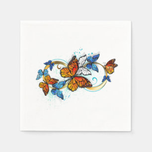 Infinity of Monarch Butterflies Napkins