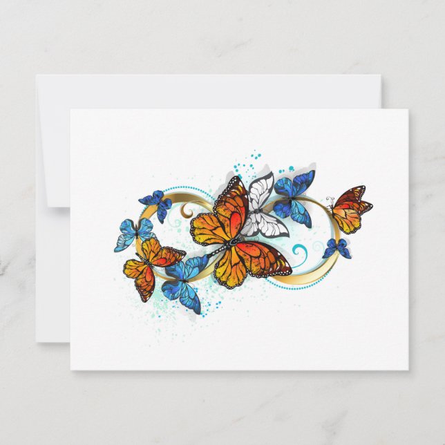 Infinity of Monarch Butterflies Note Card (Front)