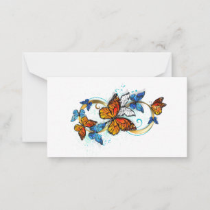Infinity of Monarch Butterflies Note Card