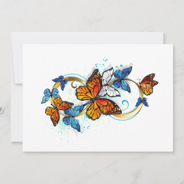 Infinity of Monarch Butterflies Note Card (Front)