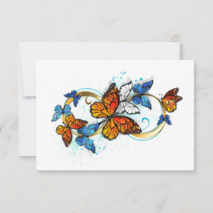 Infinity of Monarch Butterflies Note Card