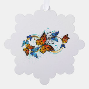 Infinity of Monarch Butterflies Ornament Card