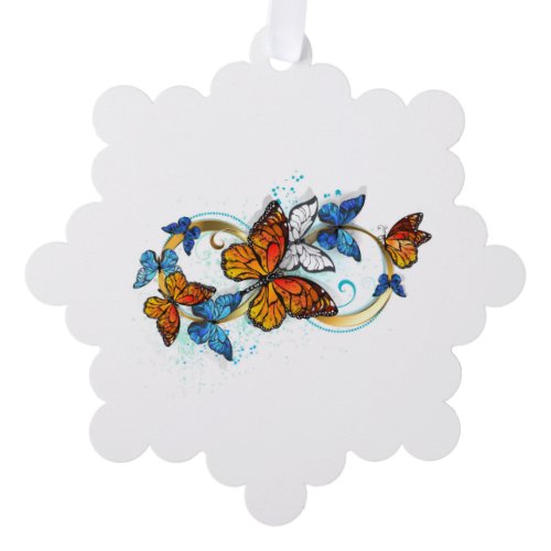 Infinity of Monarch Butterflies Ornament Card