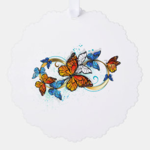 Infinity of Monarch Butterflies Ornament Card