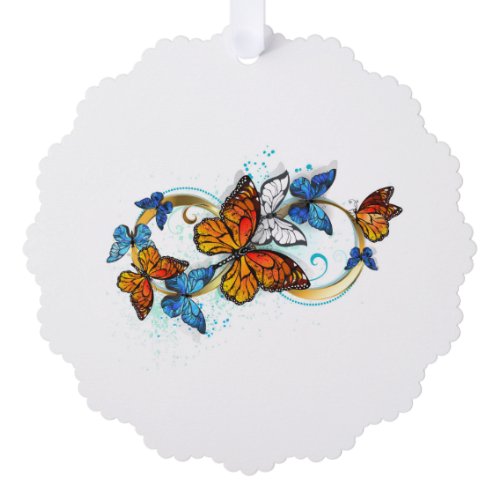 Infinity of Monarch Butterflies Ornament Card