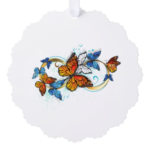 Infinity of Monarch Butterflies Ornament Card