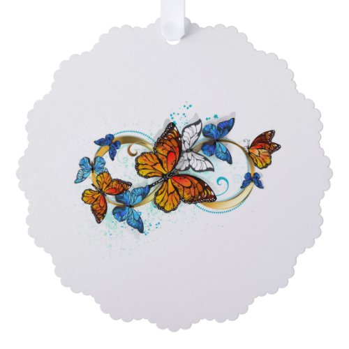 Infinity of Monarch Butterflies Ornament Card