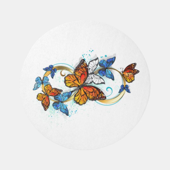 Infinity of Monarch Butterflies Outdoor Rug (Front)