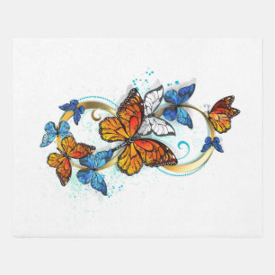 Infinity of Monarch Butterflies Outdoor Rug