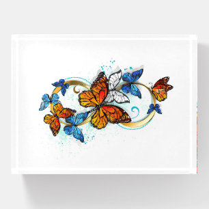 Infinity of Monarch Butterflies Paperweight