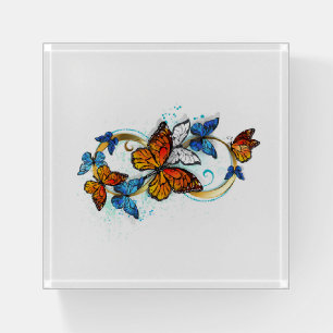 Infinity of Monarch Butterflies Paperweight