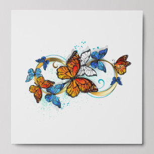 Infinity of Monarch Butterflies Peel And Stick Photo Tile