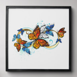 Infinity of Monarch Butterflies Peel And Stick Photo Tile
