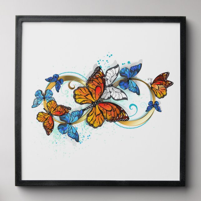 Infinity of Monarch Butterflies Peel And Stick Photo Tile (Front Set)