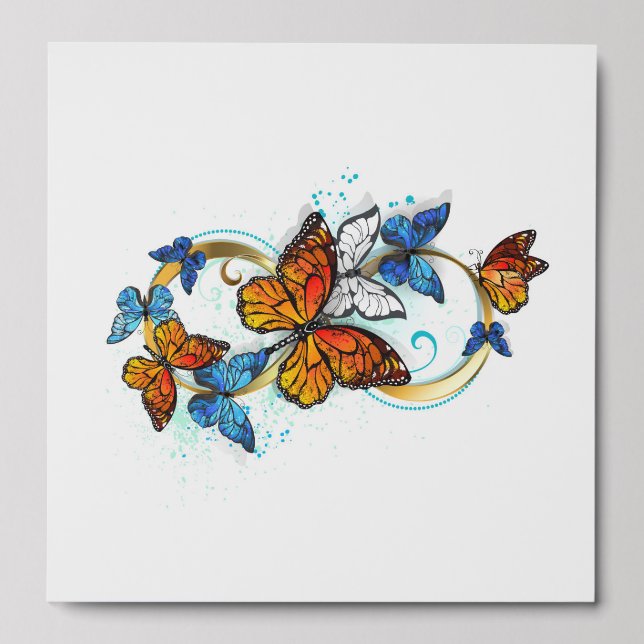 Infinity of Monarch Butterflies Peel And Stick Photo Tile (Front Set)