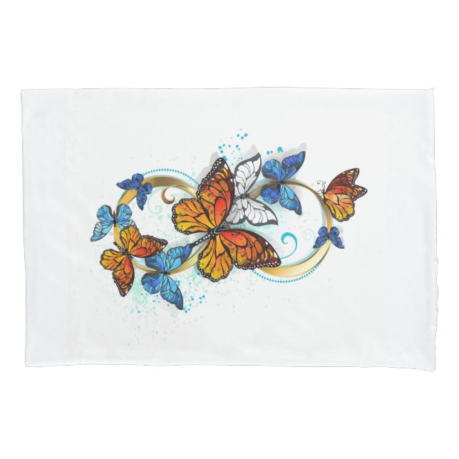Infinity of Monarch Butterflies Pillow Case (Front)