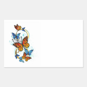 Infinity of Monarch Butterflies Rectangular Sticker