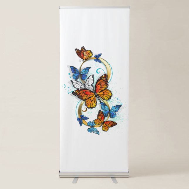 Infinity of Monarch Butterflies Retractable Banner (Front)