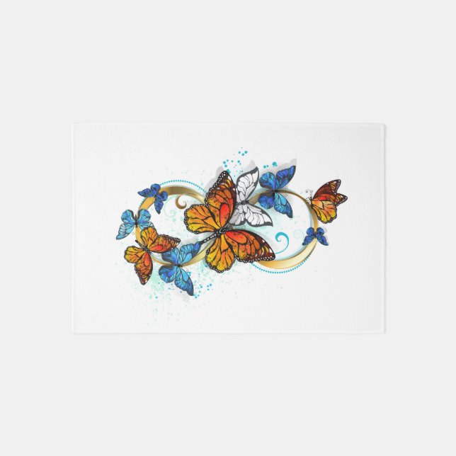 Infinity of Monarch Butterflies Rug (Front)
