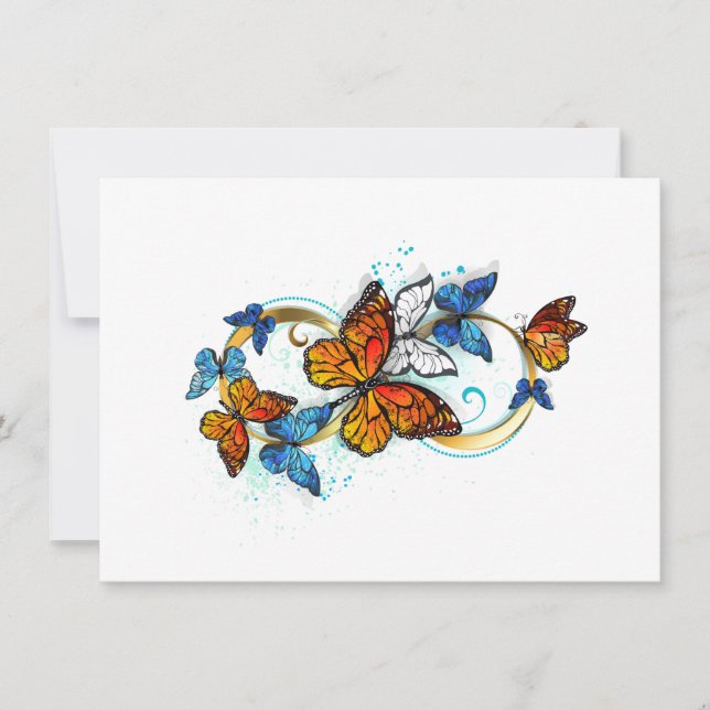 Infinity of Monarch Butterflies Save The Date (Front)