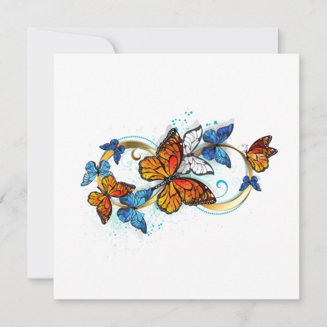 Infinity of Monarch Butterflies Save The Date (Front)