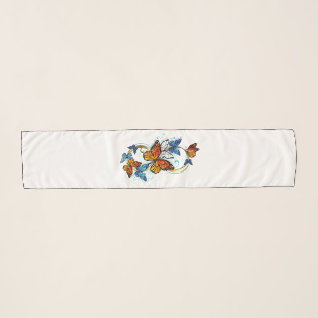 Infinity of Monarch Butterflies Scarf (Front (Horizontal))