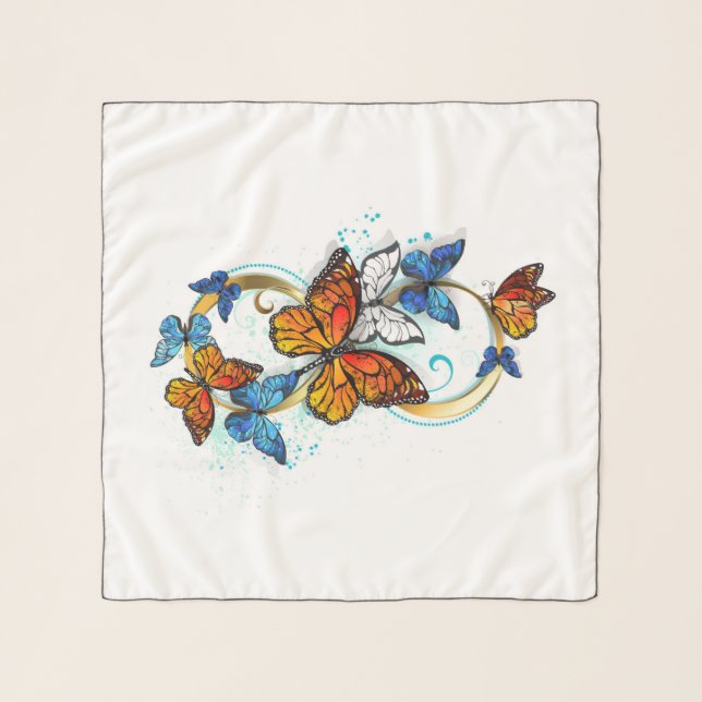 Infinity of Monarch Butterflies Scarf (Front)
